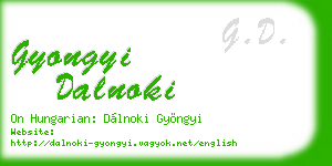 gyongyi dalnoki business card